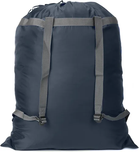 Vista 8 de Paquete de 2 mochilas para lavandería, 27 x 34 pulgadas, bolsa de lavandería resistente con correas para el hombro, cierre de cordón, mochila