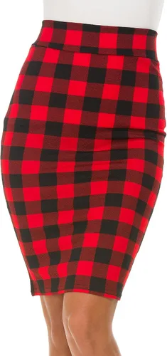 Vista 2 de Urban CoCo - falda de cintura alta elástica para mujer, falda lápiz