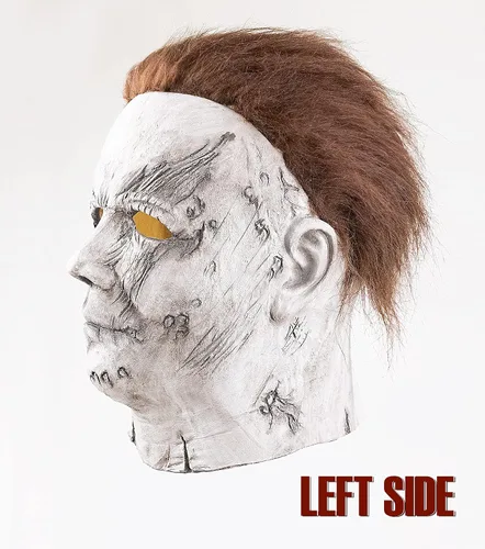 Vista 3 de Máscara de Michael Myers 2022 de Halloween con extremos de Mike Myers para adultos, disfraz realista de Halloween, máscara completa, fiesta