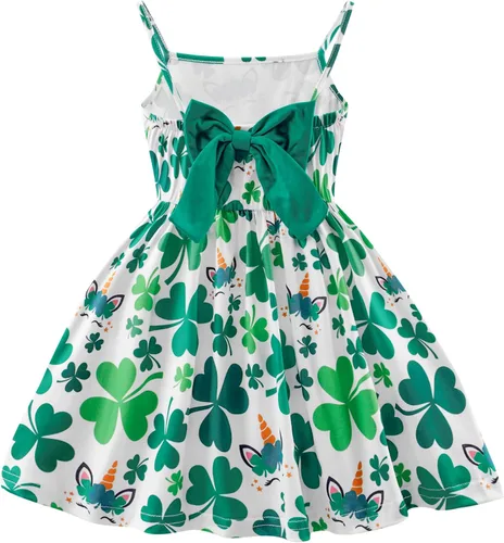 Vista 22 de Vestido de verano para niños pequeños, con tirantes delgados, sin espalda, con lazo, para cumpleaños, playa, vestido de playa A-Butterfly