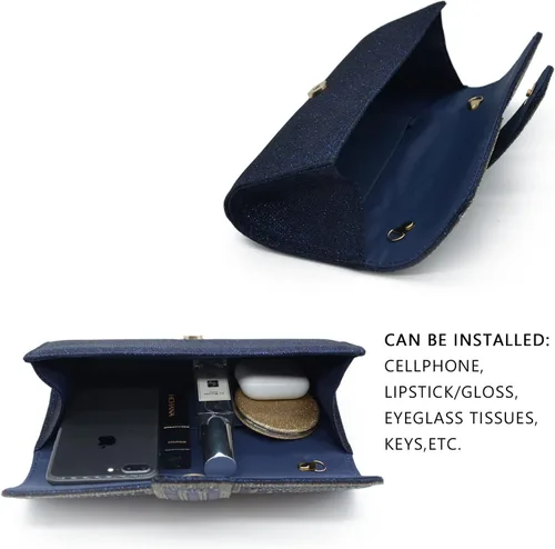 Vista 11 de Labair Bolso de noche y embragues para mujer, bolso de mano brillante con diamantes de imitación, bolso formal para fiesta de boda.