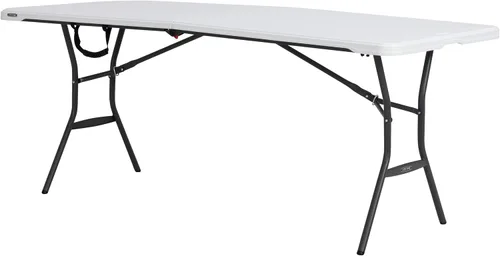 Vista 5 de Lifetime Mesa plegable de 6 pies, comercial ligero, granito blanco