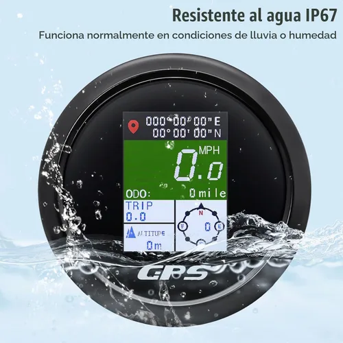 Vista 4 de Velómetro GPS MAIMEIMI 85mm 3-3/8" Digital para Barco, Velómetro GPS, Velómetro Impermeable, MPH, Nudos y Km/h Ajustable para Auto, Marino, Camión