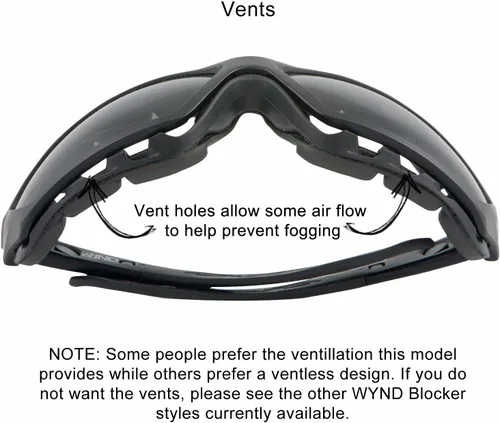 Vista 5 de WYND Blocker Gafas de sol envolventes para deportes extremos (negrohumo)