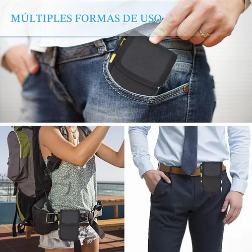 Vista 3 de Funda para teléfono celular, soporte grande para teléfono inteligente, funda táctica multiusos para el trabajo, senderismo, camping, barbacoa