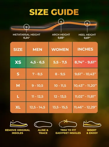 Vista 6 de Plantillas para zapatos deportivos de running para hombre y mujer - Plantilla deportiva - Insertos de absorción de impactos - Para caminar, hacer