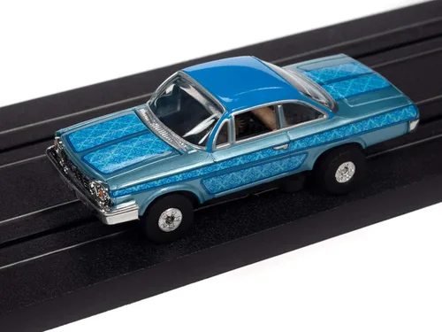 Vista 3 de Auto World Thunderjet R31 1962 Chevrolet Bel Air Lowrider (azul)