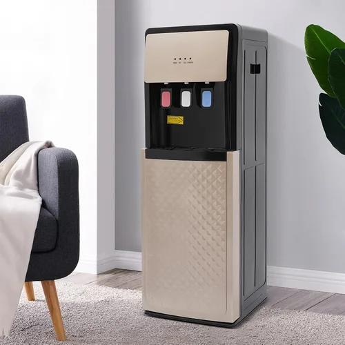 Vista 5 de Dispensador de agua de carga inferior, 3 temperaturas (frío/caliente/cálido), enfriador de agua fría caliente con luz de pantalla, dispensador