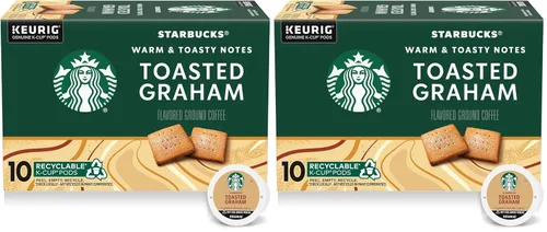 Vista 25 de Cápsulas de café K-Cup de Starbucks, café con sabor caliente o helado, caramelo, 10 cápsulas Keurig Cápsulas K-Cup 100% Arabica para cafeteras