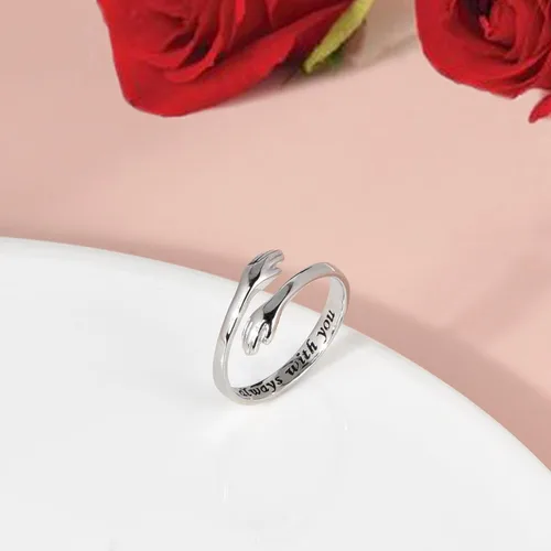 Vista 10 de CANDYFANCY Anillo de nudo celta de plata de ley 925 abierto para el dedo medio nudillo para mujer, tamaño ajustable 4-7