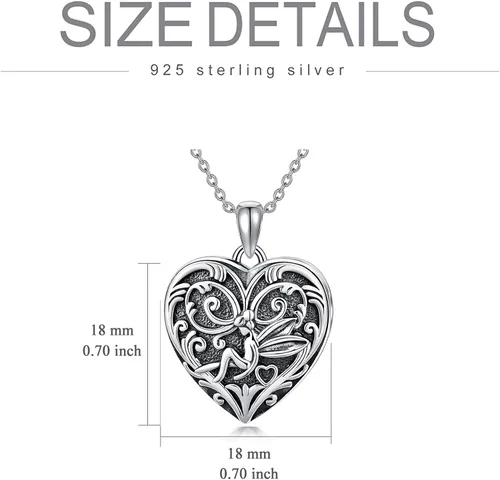 Vista 5 de SOULMEET - Collar con relicario en forma de corazón con girasol, donde se pueden guardar fotografías de personas para tenerlas cerca de ti, joyería