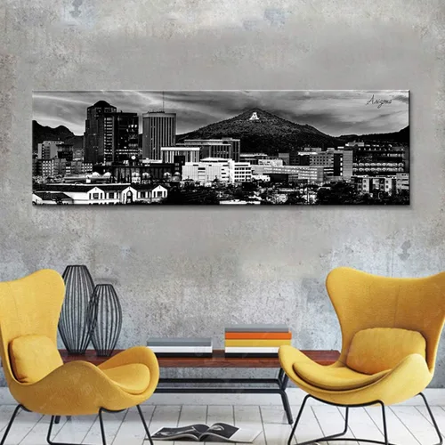 Vista 8 de Arte de Pared de Arizona para Oficina Decoración Negro y Blanco Imágenes de Paisaje Urbano de Tucson para Dormitorio Impresiones en Lienzo