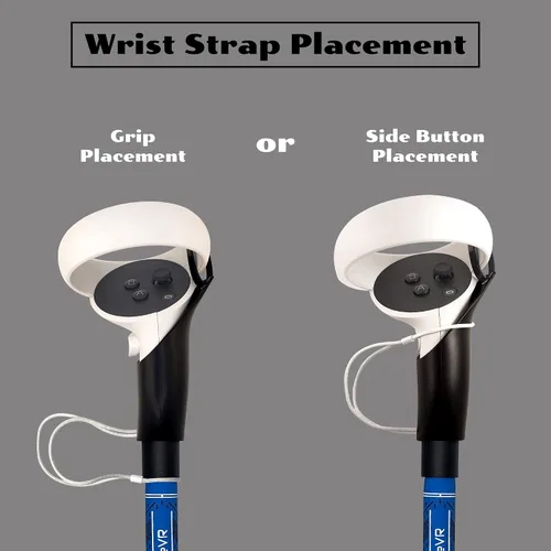 Vista 4 de GazeVR VR Golf Club Handle Attachment for Oculus Quest 2 Pro Grip Right Left Controllers
