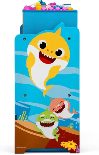 Vista 7 de Baby Shark Deluxe - Organizador de juguetes de diseño y almacenamiento de 9 contenedores por Delta Children, certificado Greenguard Gold