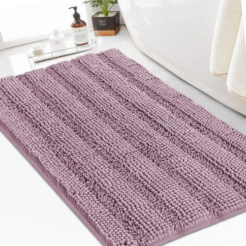 Vista 94 de Turquoize Alfombra de baño de chenilla de lujo para baño, extra absorbente, alfombra de ducha de microfibra antideslizante para baño, alfombra Aqua