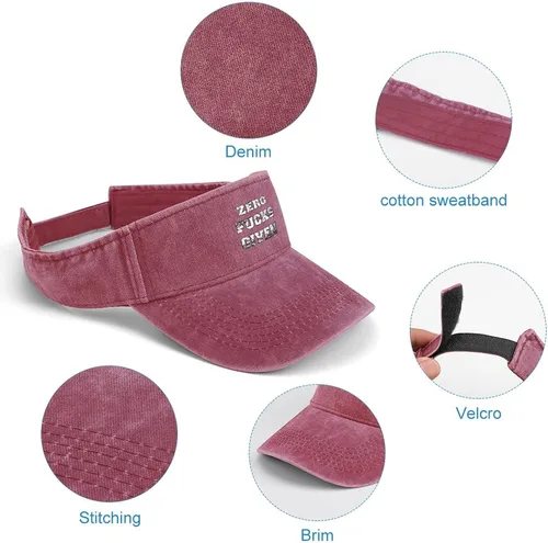 Vista 4 de Zero Fucks Given - Gorra deportiva de mezclilla ajustable para hombres y mujeres