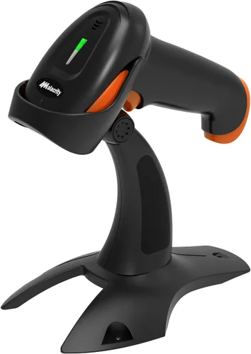 Vista 12 de Alacrity Escáner de Código de Barras Inalámbrico 2D 1D con Soporte, Conectividad 3 en 1 Bluetooth 2.4G Inalámbrico USB con Cable, Lector de Código