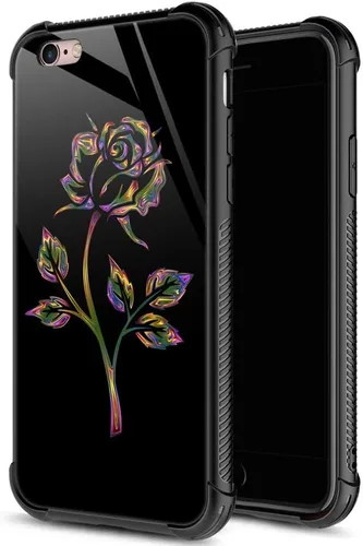 Vista 23 de ZHEGAILIAN Funda para iPhone 6/6S, protección de grado militar, esquinas a prueba de golpes, funda antiarañazos para iPhone 6/6S, pavo real