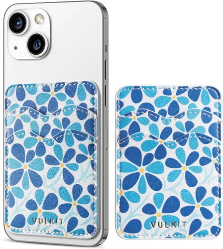 Vista 10 de VULKIT Soporte adhesivo para tarjetas Compatible con iPhone, cartera de cuero para teléfono celular, estuche para tarjetas de crédito, adhesivo