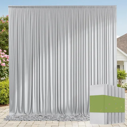 Vista 81 de Cortinas de fondo negras negras sin arrugas para fiestas, cortinas de tela gruesa para telón de fondo de fotos para cumpleaños, bodas, baby shower