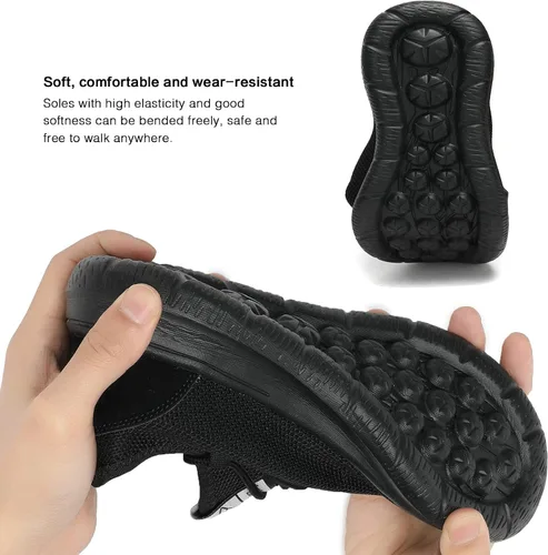 Vista 4 de KEEZMZ - Zapatos deportivos modernos y transpirables para hombres, zapatos ligeros para correr de malla, con una suela suave, estilo casual