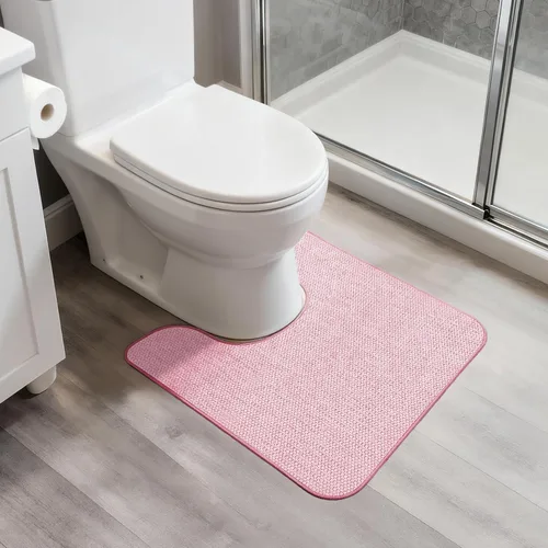 Vista 63 de Tapete de baño ultrafino, con base de goma, antideslizante, secado rápido, lavable a máquina, pelo bajo, absorbente, para ducha exterior, fregadero