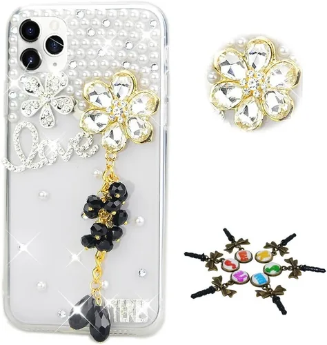 Vista 9 de Sparkle Case Compatible con Samsung Galaxy Z Flip 2 5G - Elegante - Funda 3D hecha a mano con corona brillante y labios sexy para niñas de tacón