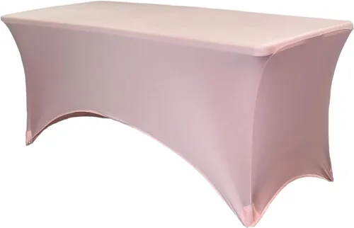 Vista 37 de YOUR CHAIR COVERS - Fundas rectangulares de elastano para mesas de 4 pies, manteles ajustados para eventos de boda, decoraciones de patio, tela Negro