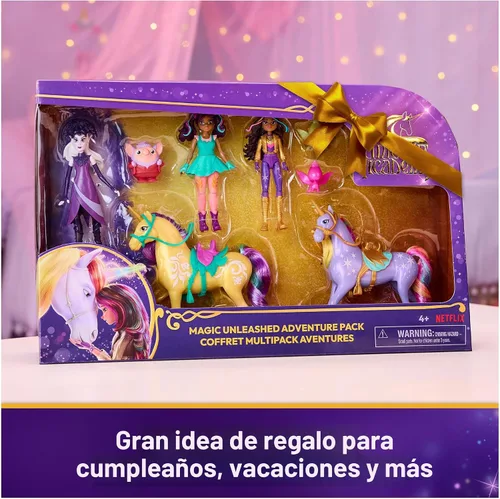 Vista 8 de Unicorn Academy Paquete Magic Unleashed, muñecas y juguetes de unicornio, a partir de 4 años Pack Aventura (Nuevo)