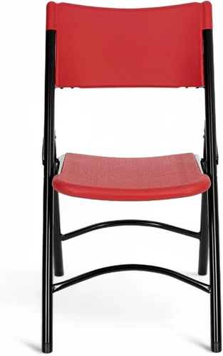 Vista 4 de OEF Furnishings Serie OEF600 Sillas plegables de respaldo alto, asiento de grado comercial de polietileno moldeado por soplado para uso en Rojo
