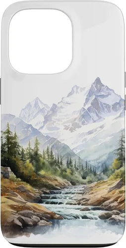 Vista 10 de Funda para iPhone 11 Pro acuarela montañas paisaje