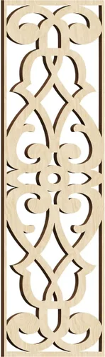 Vista 93 de 9 3/8"W x 24 3/8"H x 1/4"T Bellaire Decorativos Paneles de pared de madera calado, abedul