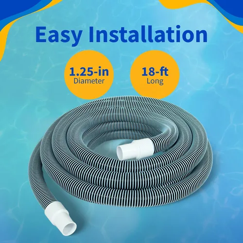 Vista 3 de Haviland NA101 - Manguera de piscina Forger Loop, 18 pies x 1-1/4 pulgadas, azul/blanco