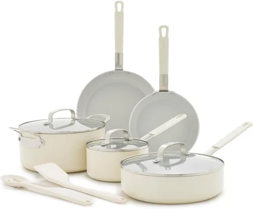 Vista 14 de GreenPan x Bobby Flay 10 Piece Nonstick Cookware Pots and Pans Set, PFAS-Free Diamond Ceramic, Induction Suitable, Easy Clean Dishwasher & Oven