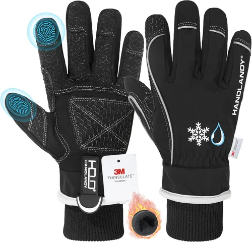 Vista 17 de HANDLANDY Winter Work Gloves, 3M Thinsulate Waterproof Insulated Glove for Men Women