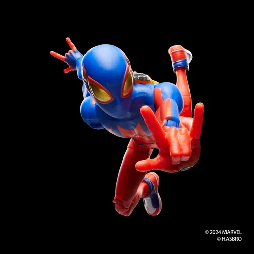 Vista 3 de Marvel Legends Series Spider-Boy, Retro Comics Figura de acción coleccionable de 6 pulgadas
