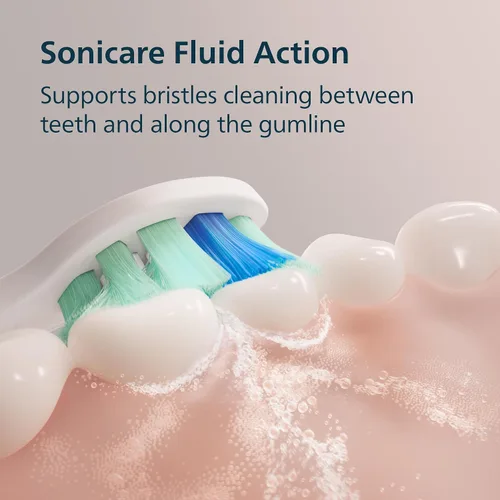 Vista 3 de Philips Sonicare 4100 HX3681/24 - Cepillo de dientes eléctrico recargable con sensor de presión, color negro 700% More Plaque Removal¹, Pressure