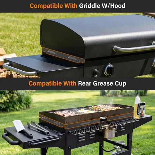 Vista 5 de Protectores de viento magnéticos para parrilla Blackstone de 22 pulgadas, parabrisas para accesorios de parrilla Blackstone, accesorios de parrilla