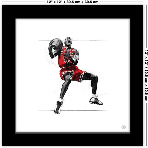 Vista 6 de Trends International Gallery Pops Michael Jordan - Póster artístico de pared, 12.00 x 12.00 pulgadas, versión de marco negro