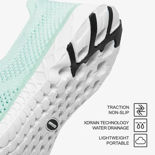 Vista 5 de KOLILI Zapatos de agua elegantes para mujer, zapatos de tenis para caminar con soporte de arco, lo mejor para deportes acuáticos, viajes y caminar
