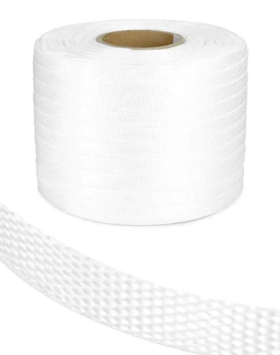Vista 10 de QWORK Rollo de correa de cable tejido de 3/4 pulgadas x 1640 pies, rollo de correa de cuerda trenzada de polietileno resistente, 1830 libras fuerte