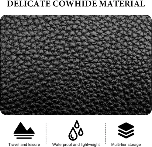 Vista 8 de Aucuu Bolso cruzado, bolsos de hombro de cuero genuino para mujer, bolso de hombro para teléfono celular, bolsas cruzadas para mujer de regalo