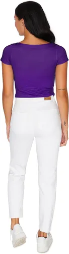 Vista 188 de Lojobands Camiseta corta ajustada para mujer, hecha en Estados Unidos, talla única