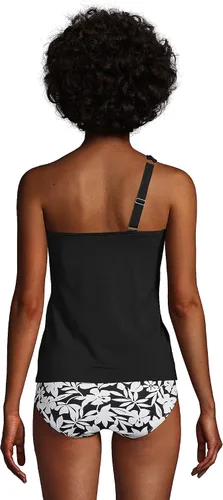 Vista 2 de Lands' End Traje de baño tankini de un hombro resistente al cloro para mujer