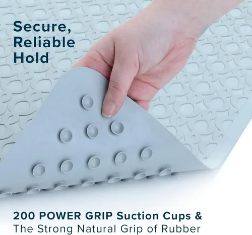 Vista 7 de SlipX Solutions Tapete de seguridad de goma grande y duradero de 27 x 15 pulgadas, siéntete seguro y seguro en tu baño o ducha, textura