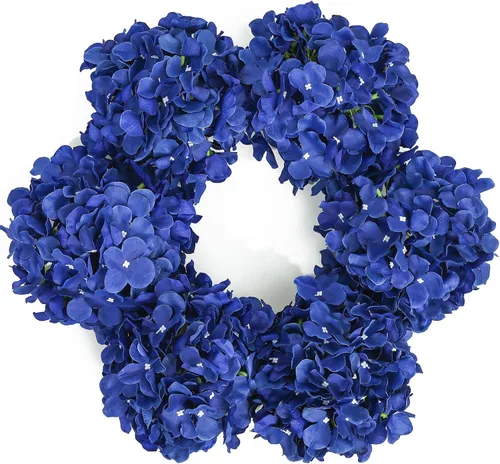 Vista 36 de DuHouse Hortensias artificiales de seda con tallos, hortensias falsas para bricolaje, centro de mesa de boda, decoración del hogar, paquete de 6
