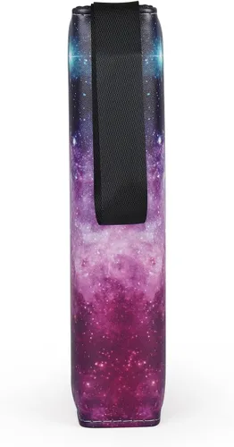 Vista 4 de Carpetas de 4 bolsillos para 400 tarjetas, patrón de nebulosa morada