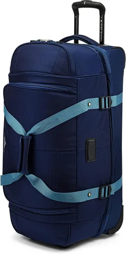 Vista 4 de High Sierra Fairlead - Bolsa de viaje portátil de poliéster de 34 pulgadas con ruedas y mango telescópico empotrado, color grisazul, Azul marino