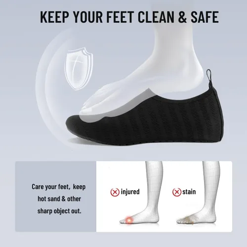 Vista 6 de Zapatos de agua, zapatos descalzos para hombre y mujer, para playa, piscina, secado rápido, para deportes acuáticos, yoga