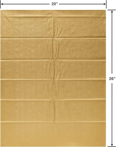 Vista 3 de Papyrus 4 hojas de papel de seda dorado para cumpleaños, manualidades, bricolaje y más Oro
